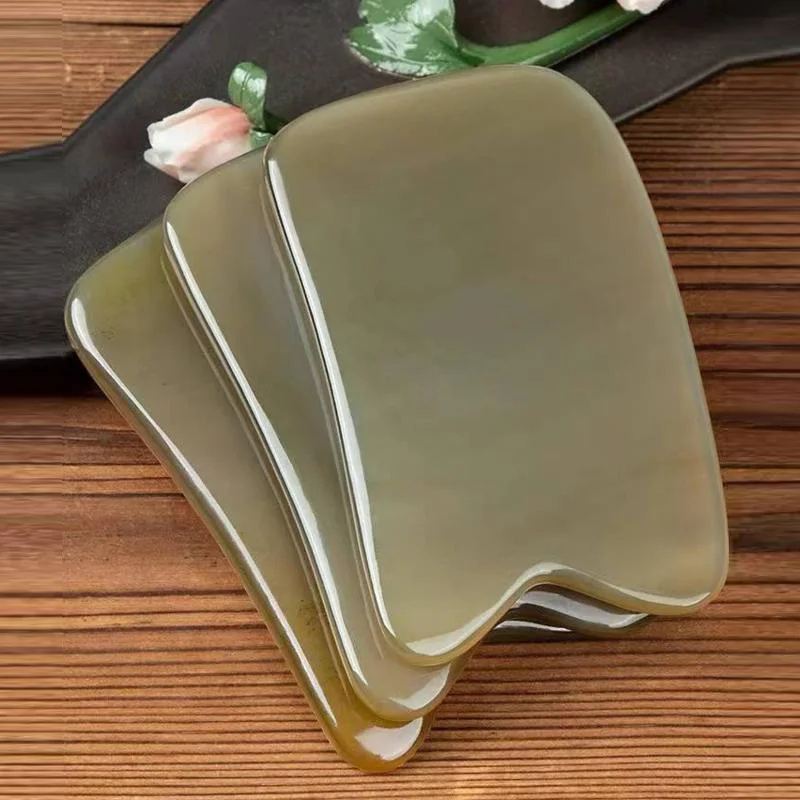 Gua Sha-masaje de raspado de cuerno de Yak Natural, tablero de elevación Facial, herramienta de terapia de savia corporal antiarrugas, antienvejecimiento de ojos