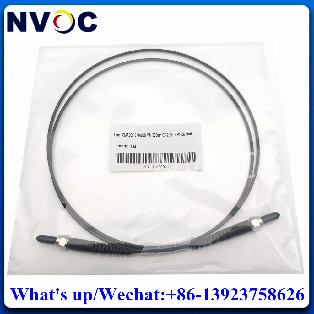 500um SMA905-SMA905 Metal Ferrule Single Mode Simplex 1M 2M 5M 10M Plastic Single Core Patch Cord Jumper Cable Connector