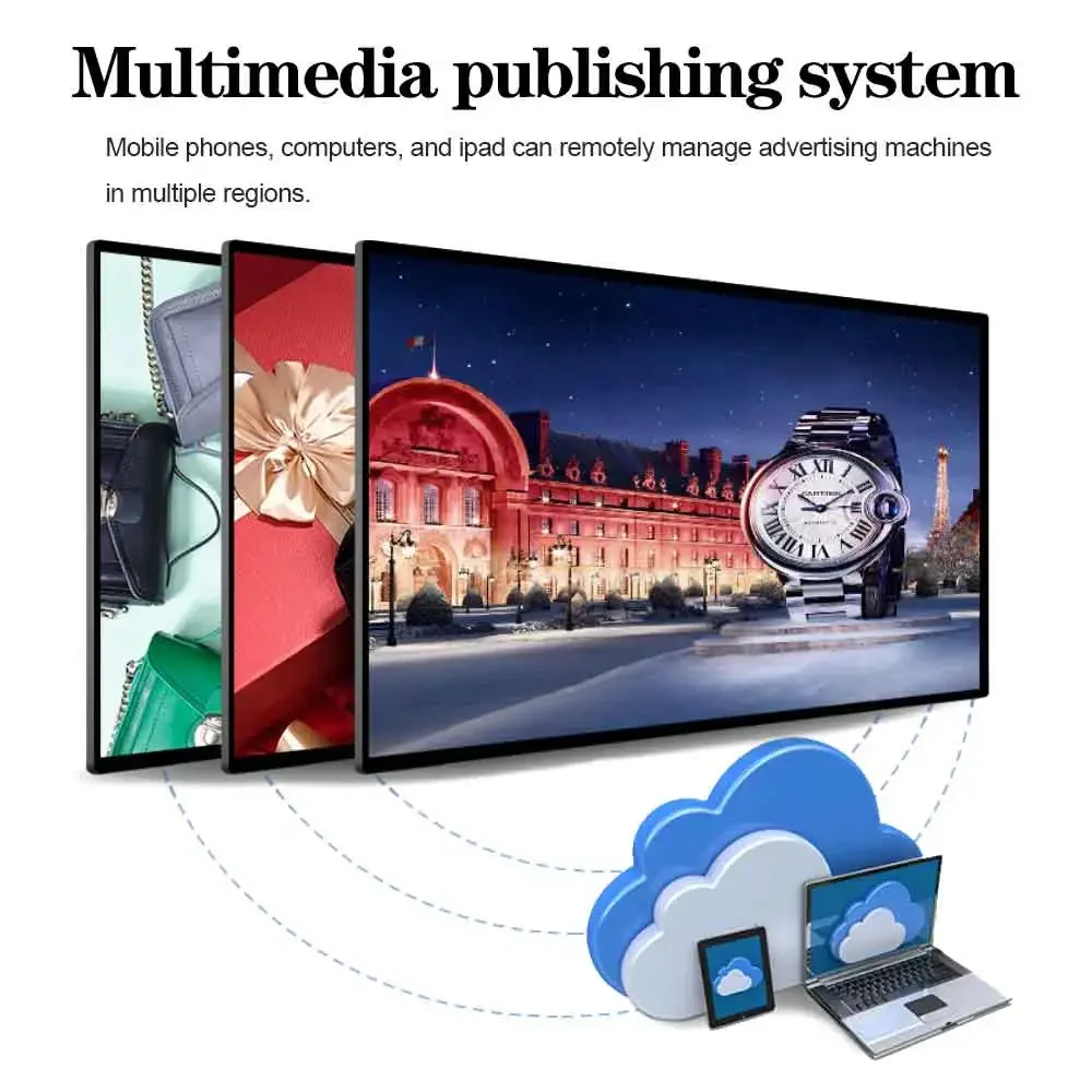 27 Inch Android Wall Mounted LCD Touchscreen Advertising Video Display for Shop Window Hotel Ad