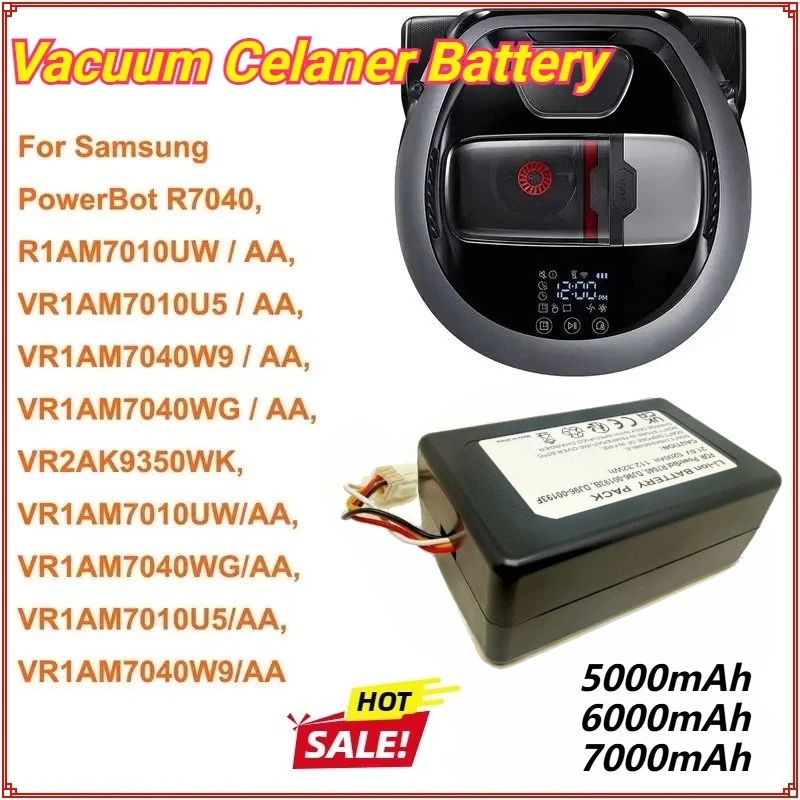 Robot Vacuum Cleaner Battery DJ96-00193B for Samsung PowerBot R7065 R7070  R7040 VR1AM7010UW/AA VR1AM7040WG/AA VR1AM7040W9 / AA.