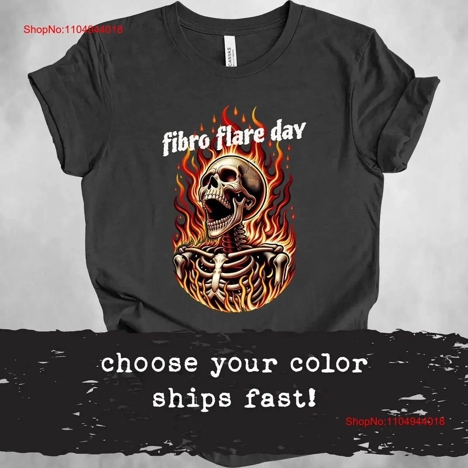 

Футболка Fibro Flare Day Fibromyalgia Chronic Pain Illness Skeleton Fire винтажный стираный топ для повседневной носки с графикой унисекс