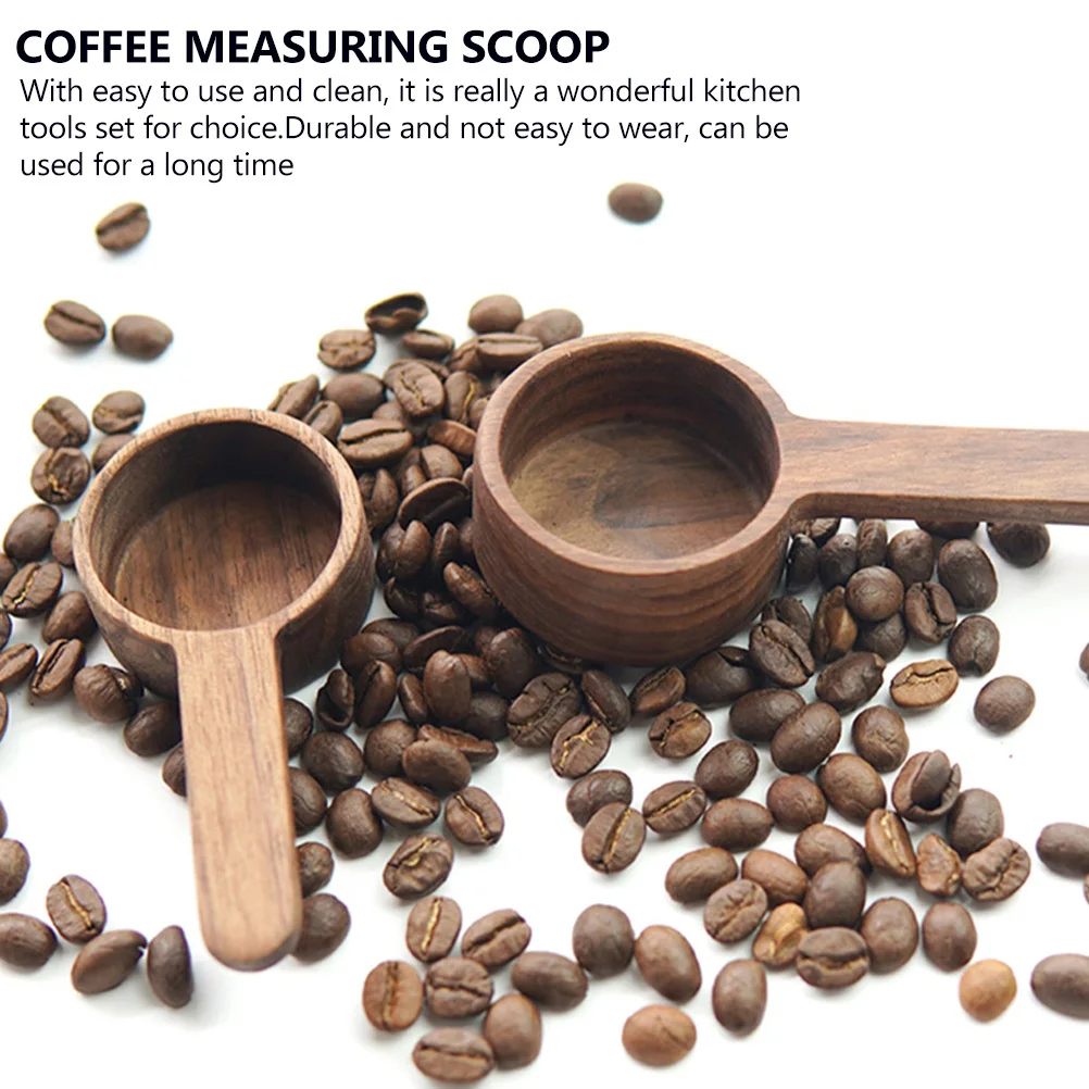 

2pcs Coffee Scoop Set Household Wooden Spoons Multi-Function Measuring Spoon For Coffee Tea Salt Sugar Seasonings Portable Daily