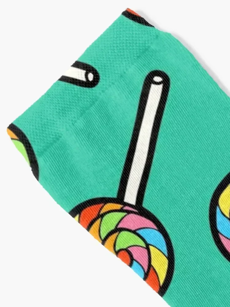 Rainbow Lollipop Pattern Socks summer Antiskid soccer Wholesale FASHION Woman Socks Men's