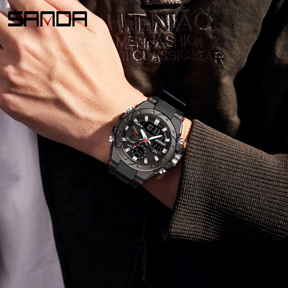 Dulo-Montres Militaires G-Style pour Homme, Horloge de dehors, Marque de Luxe, Analogique, Choc, Montre-Bracelet, 2024