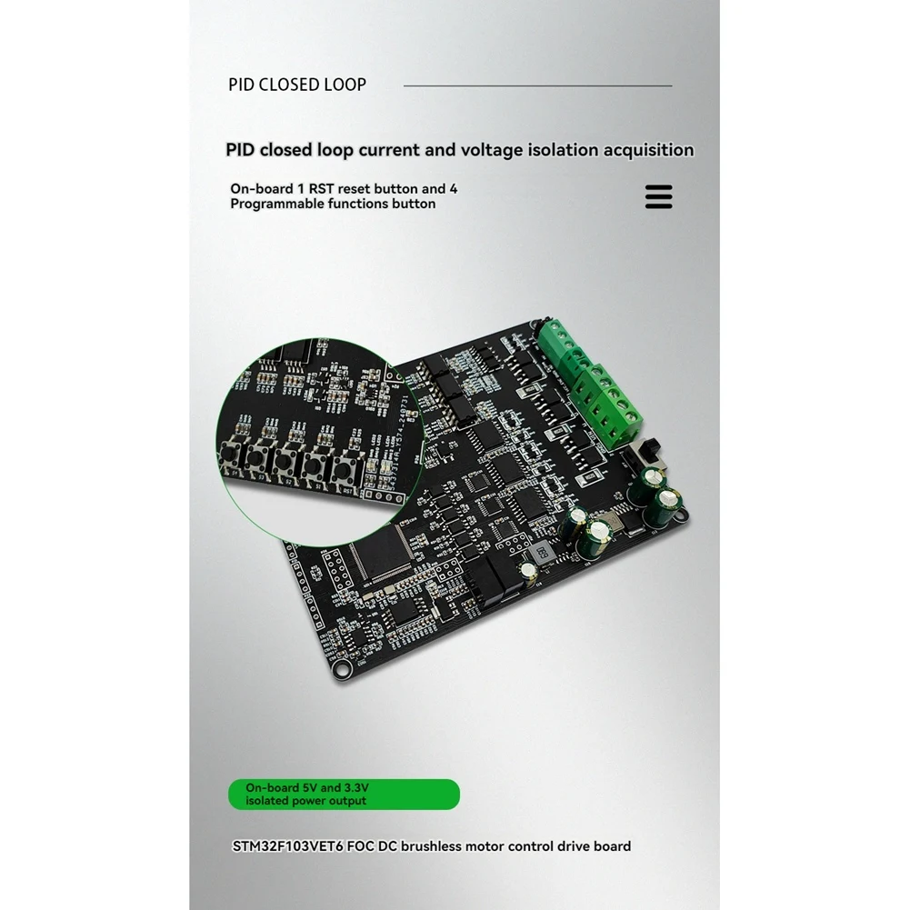 

N11R FOC DC Brushless Motor Driver Board BLDC Current Voltage Isolation Acquisition STM32F103VET6