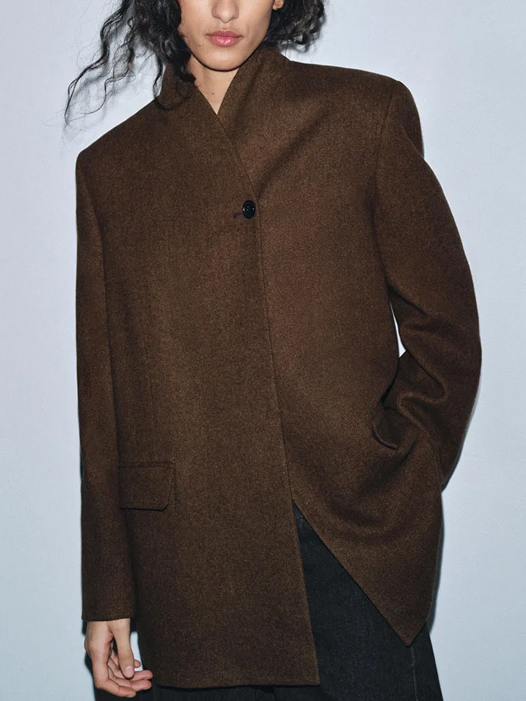 Faionable Winter Damen Cheered Suit Jaet Neuankömmling Ele Vielseitiger lässiger Sle Long Sve Button Closure Mantel