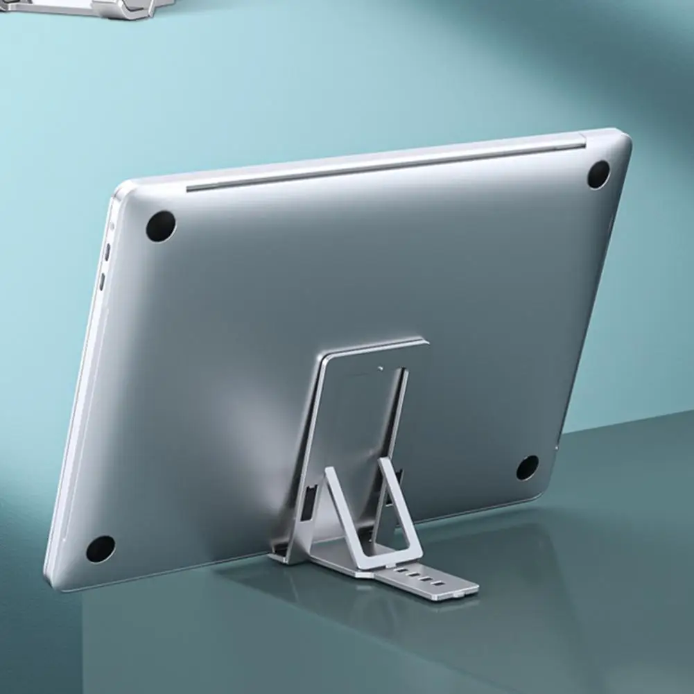 

Алюминиевый держатель для телефона, складной кронштейн для больших телефонов, планшетов, треугольная Нескользящая силиконовая подставка