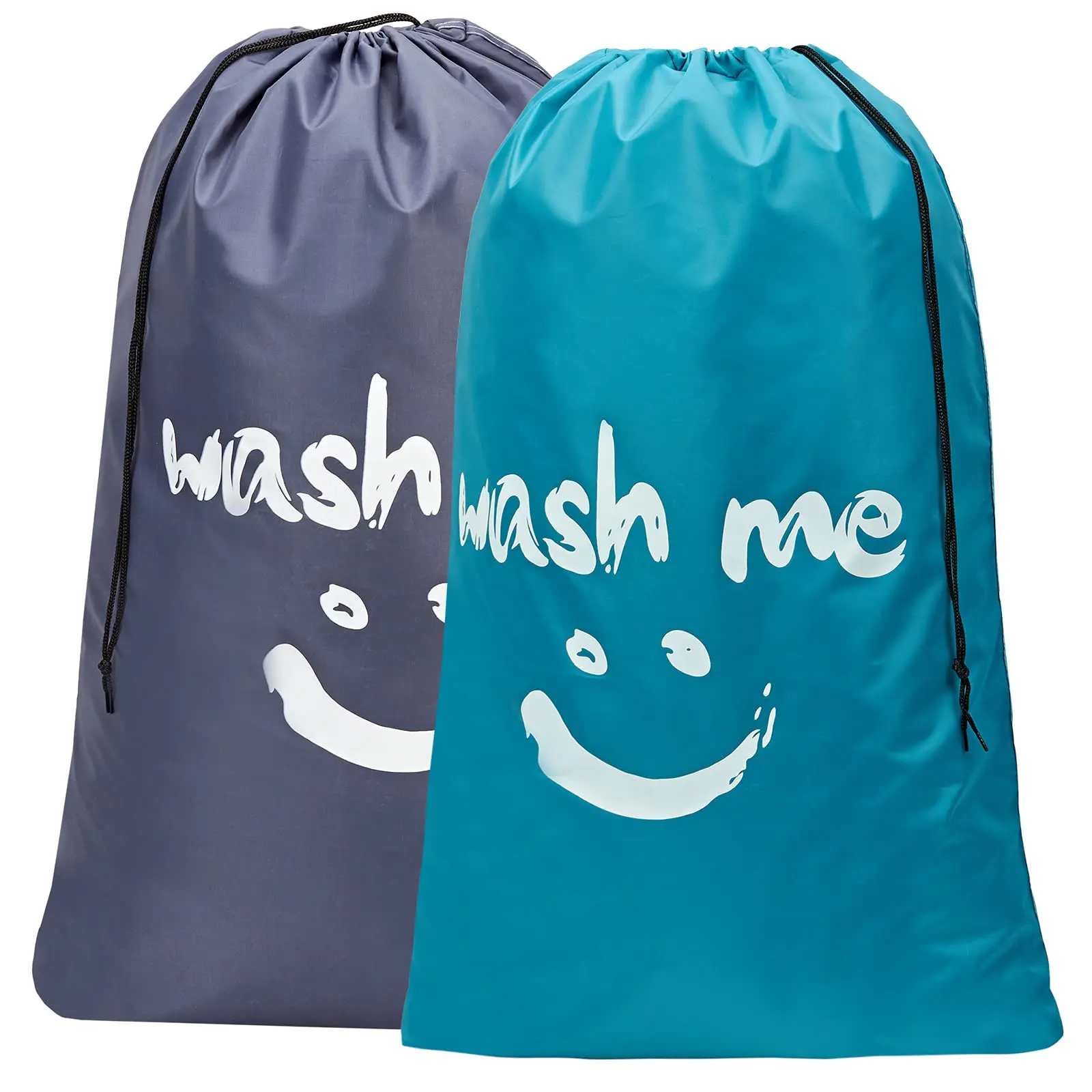 

2 Pack XL Wash Me Travel Laundry Bag, Dirty Clothes Organizer Large Dirty Clothes Storage Bag, Machine Washable, Heavy Duty