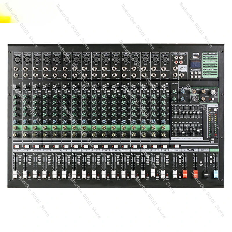 Xtuga MFX162 High Quality 16 Channel Mixer 24 Digital Effects DJ KTV Sound System Console