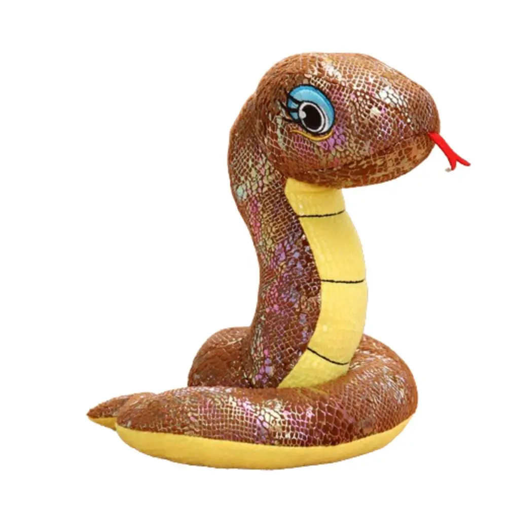 

Sequin Fabric Year Of The Snake Plush Toys Chinese Simulated Snake Year Mascot Doll Plush Animal Sequined Snake doll New Years