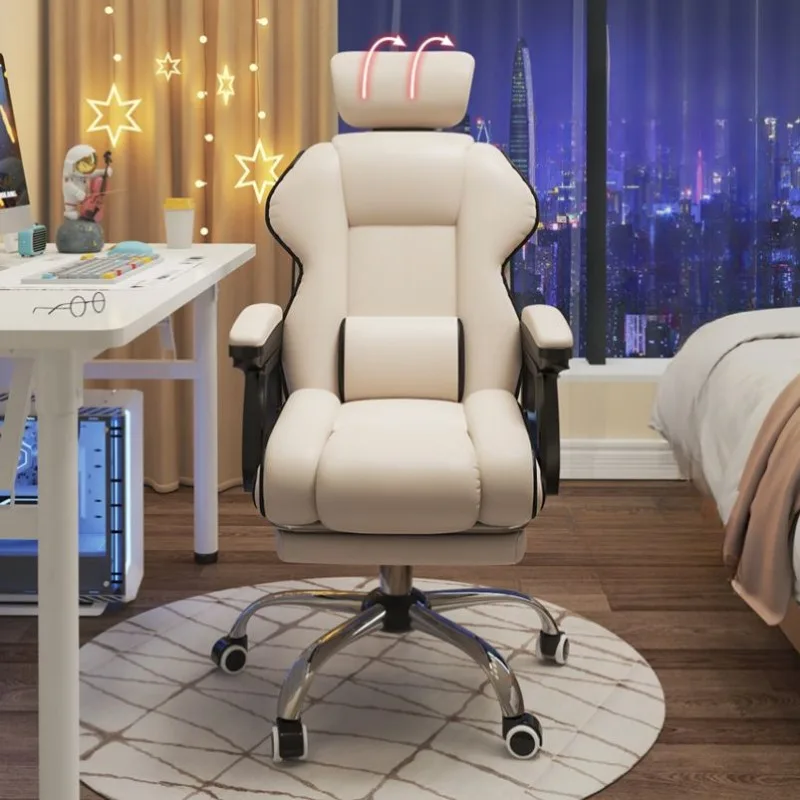 Computer Chair Stool With Wheels Comfortable Rotating Backrest Gamming Recliner Chaise Cadeira De Escritorio Living Room Chairs