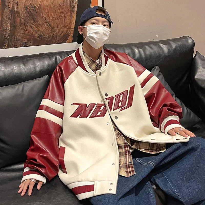 

Винтажная американская мужская бейсбольная куртка-бомбер для весны и осени, модная молодежная привлекательная верхняя одежда для подростков