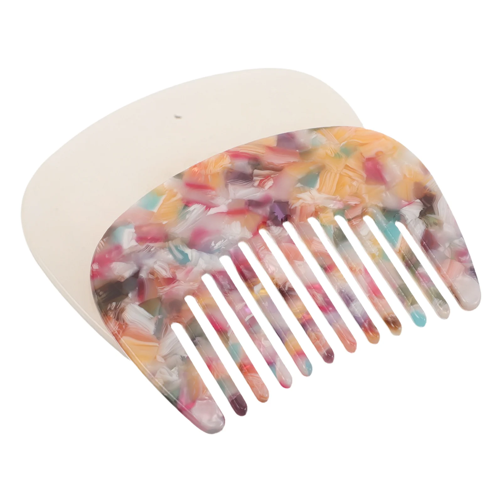 

2Pcs Small French Side Comb Acetic Acid Material Portable Travel Size for Women's Hair Styling Anytime Anywhere