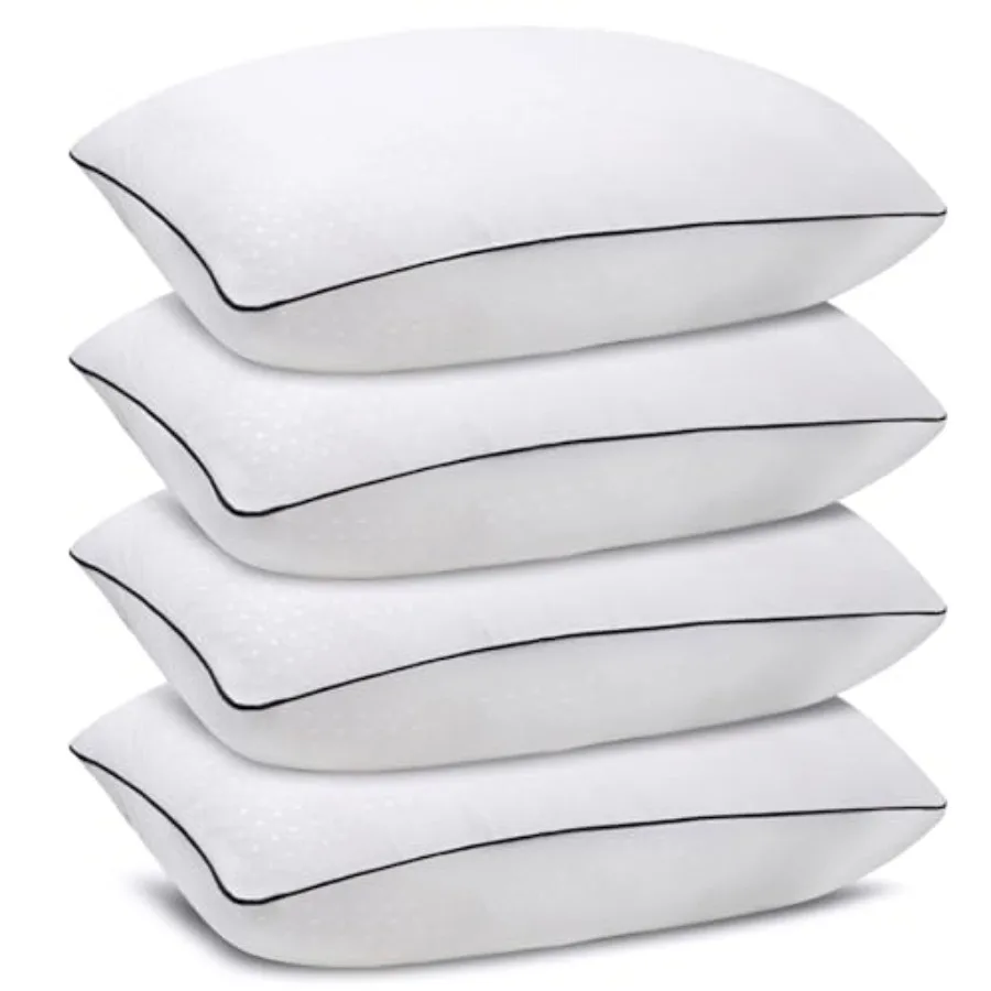 

Подушки для сна размера Queen Size, 4 штуки, роскошные гостиничные подушки, комфортные и поддерживающие, можно стирать в машине, подходят для сна на животе.