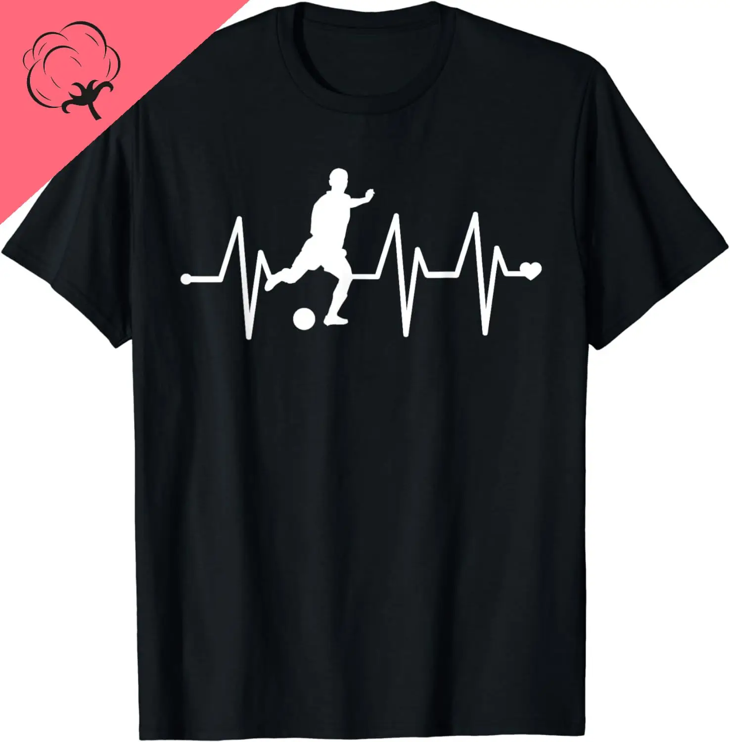 Soccer Heartbeat Shirt - Funny Soccer T Shirt Cotton Vintage Women Clothing Tops  Graphic T Shirts  Ropa De Mujer