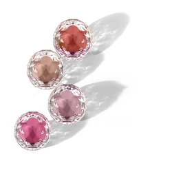 4Pcs Transparent Empty 15g Round Ball Shaped Lip Balm Container Empty Crystal Lipstick Vial DIY Cosmetic Eyeshadow Eyeliner Jar
