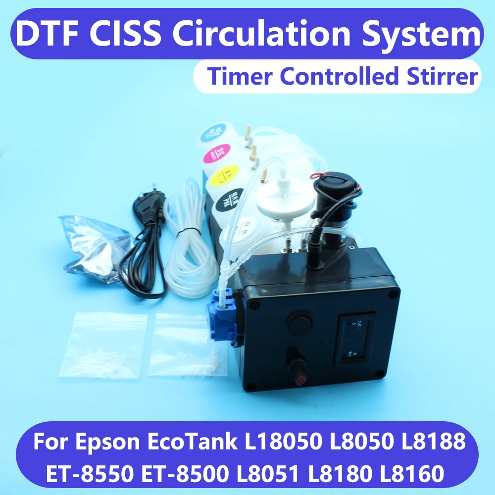 DTF Ink Circulator System White Ink Tank No Damper For Epson L1800 L800 L805 L18050 L8050 XP600 ET-8550 8500 Circulation Kit