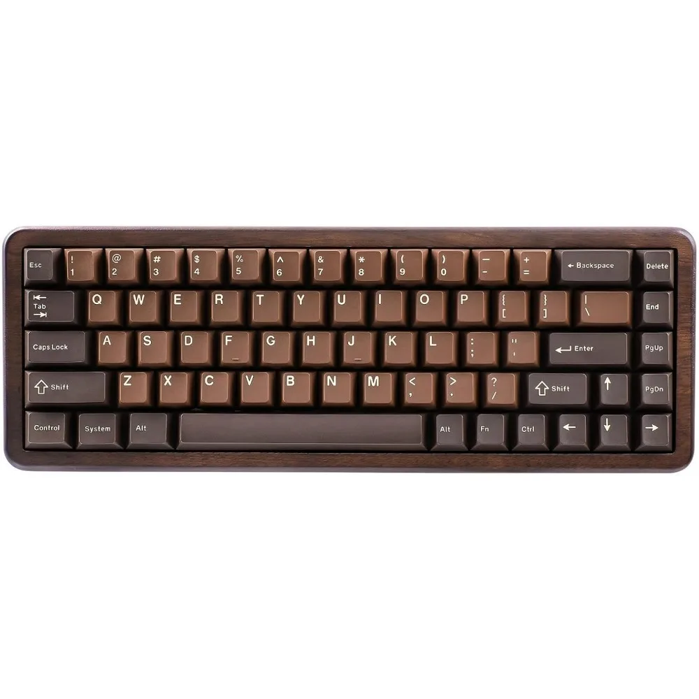 65% Layout Wireless Mechanical Keyboard, BT/2.4G/USB-C, RGB Backlit with PBT Keycaps for Mac & Win