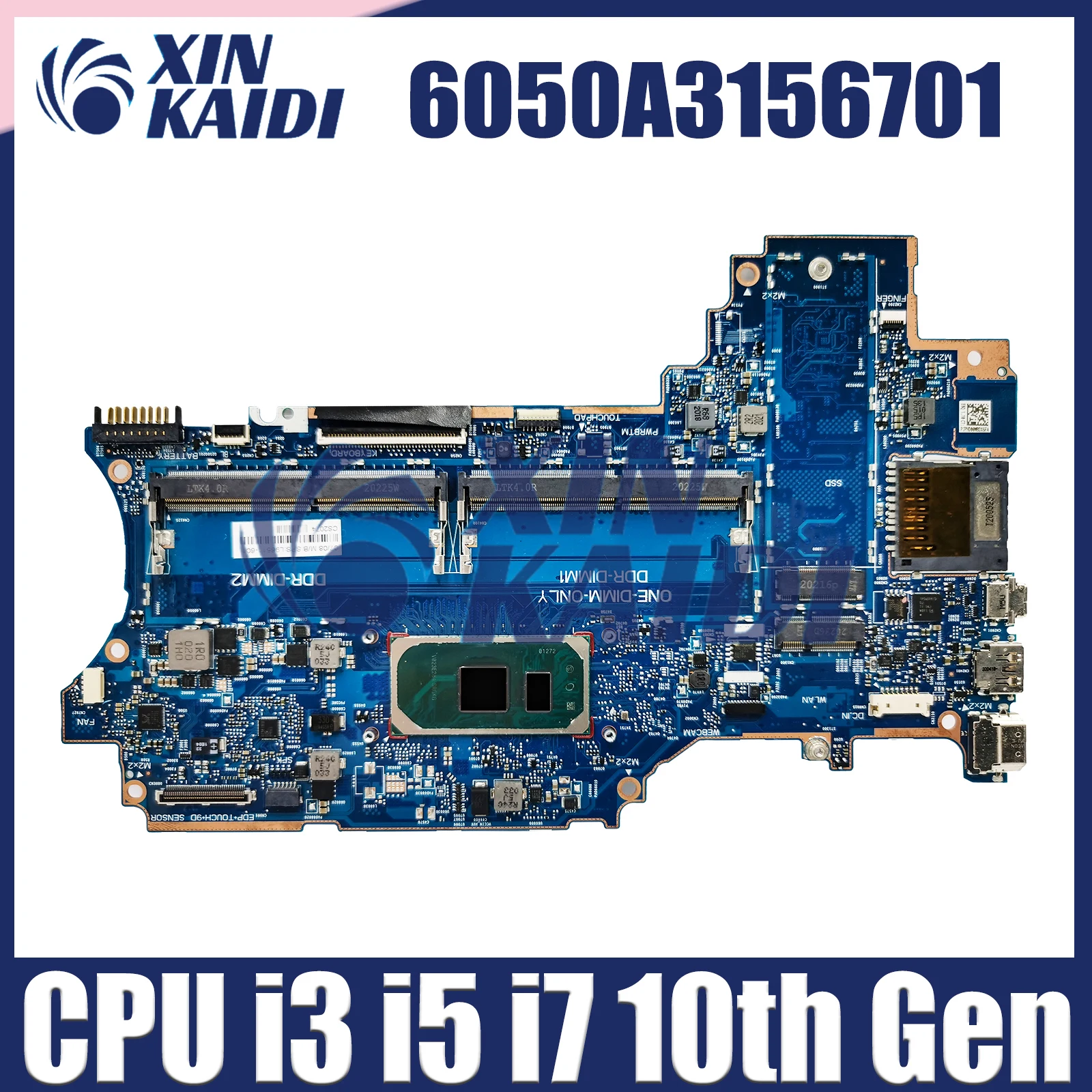 

Laptop Motherboard For HP X360 14-DW L96510-601 L96511-601 Notebook Mainboard i3 i5 i7 10th Gen CPU 6050A3156701 Systemboard