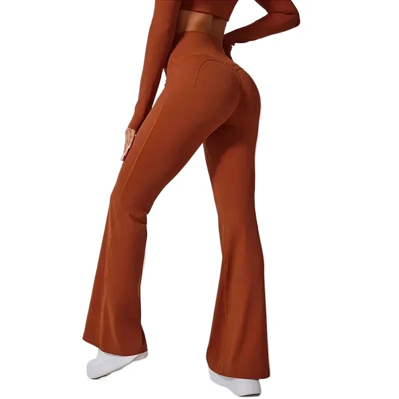 

High Waist Flared Yoga Pants Women Gym Fitness Tights Push Up Yoga Leggings Workout Runing Sports Leggings Slim Wide Leg Pants
