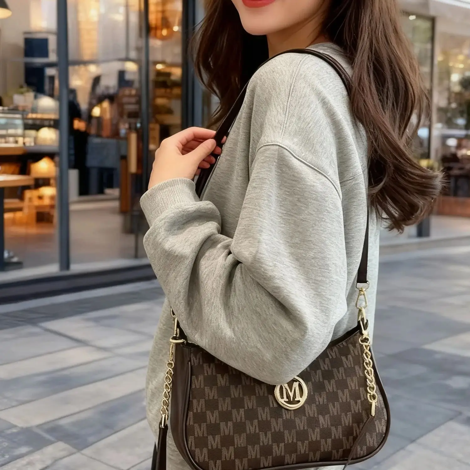 

Vintage Style Handbag Sophisticated Accessory Tote Bag Purse Crossbody Bag, Adjustable Strap Women Messenger Shoulder Bag