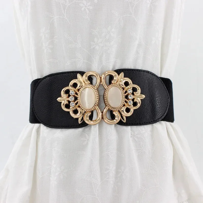 الشركات المصنعة بالجملة أزياء السيدات مرونة حزام عريض أسفل سترة عارضة حزام مطاط سترة حزام الزخرفية على شكل حرف K