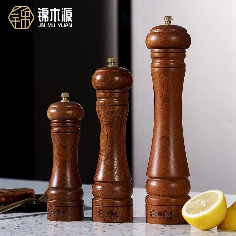 Pepper Grinder Manual Grinder Pepper Powder Sesame Sea Salt Pepper Spot Grinder Wood
