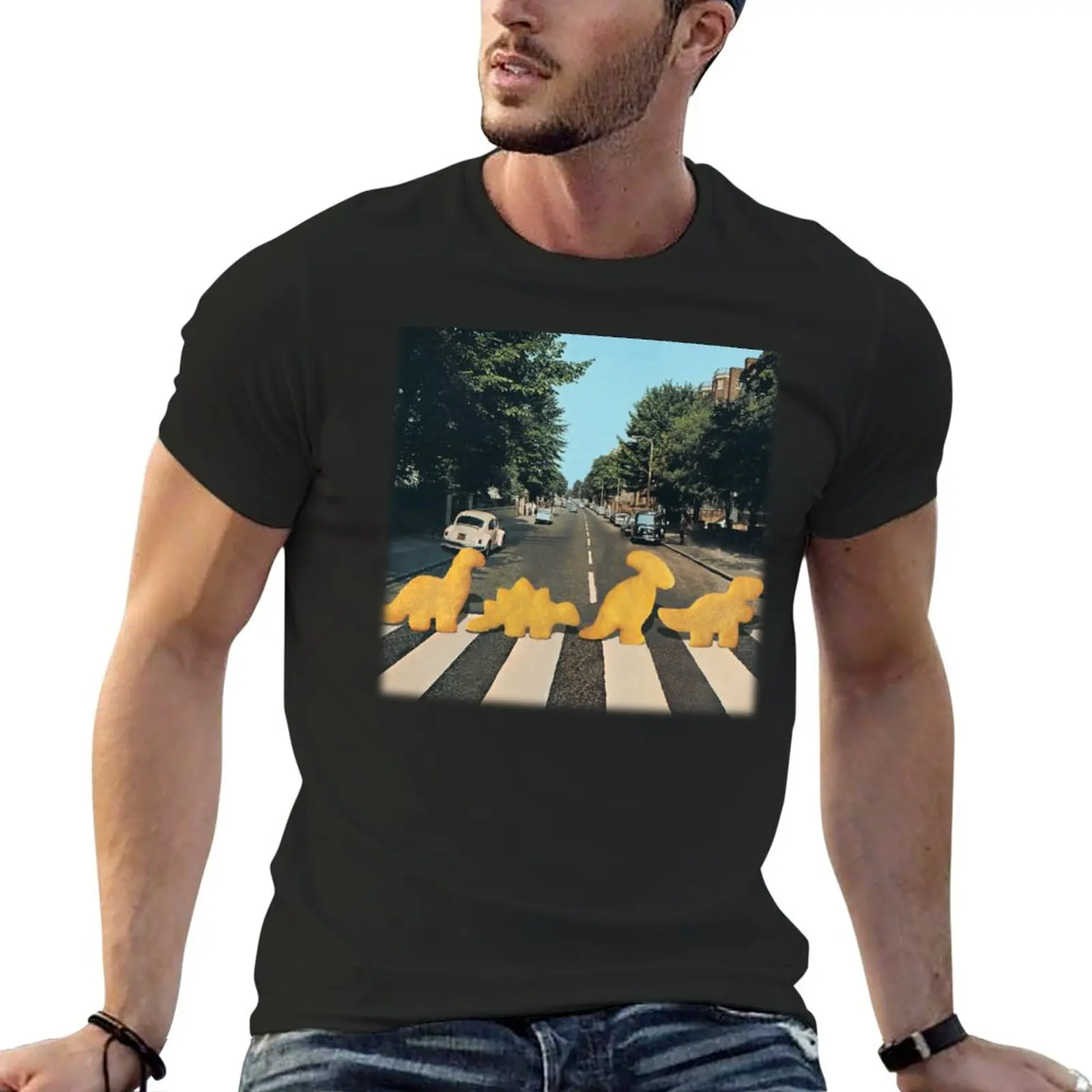 New Dinosaur chicken nuggets - nuggie road T-Shirt sublime t shirt vintage t shirt oversized t shirts mens vintage t shirts