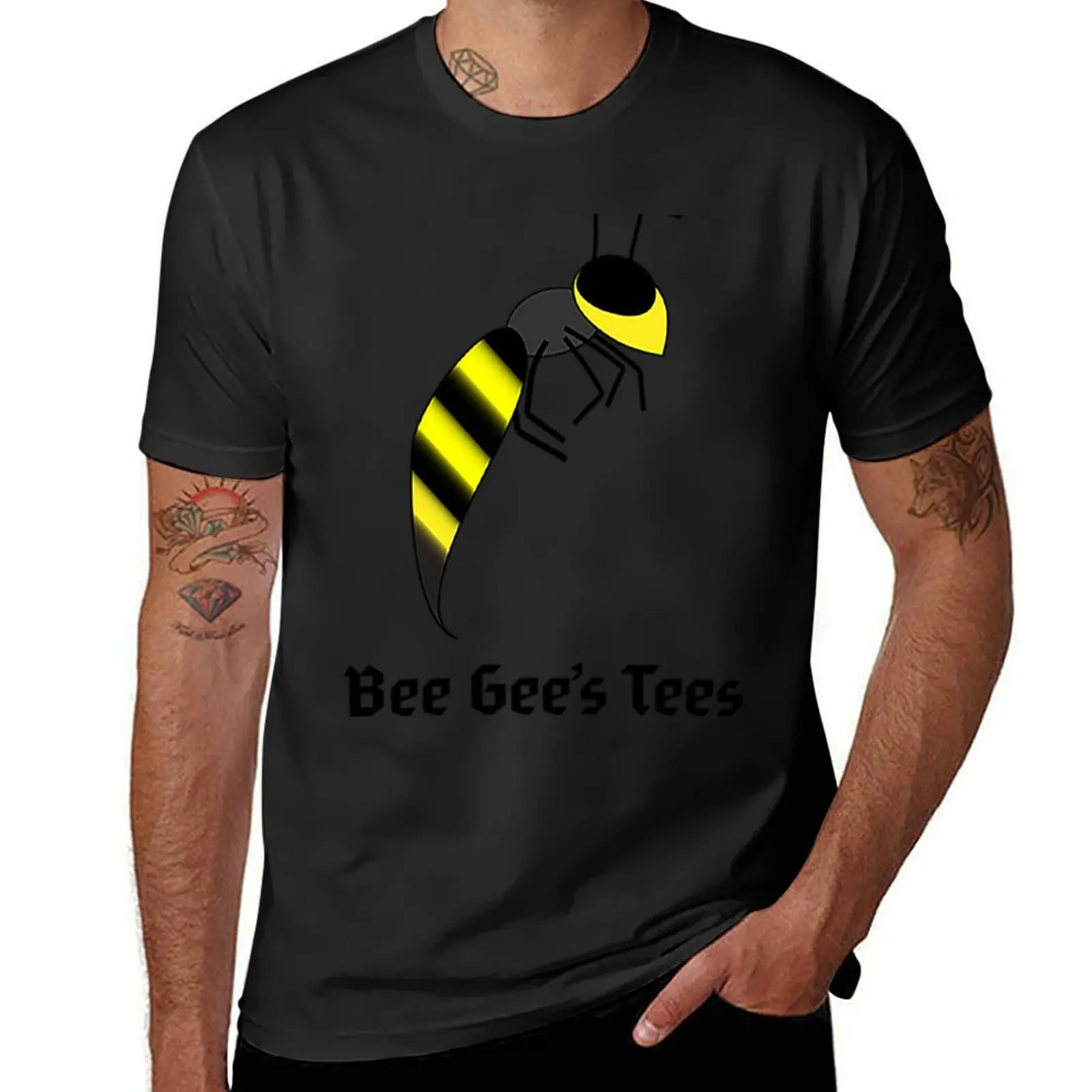 Bee Gees Tees Logo T-Shirt blanks kawaii clothes mens plain t shirts