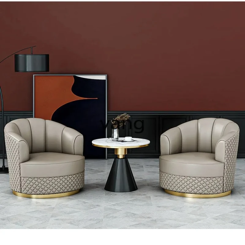 LH  single sofa chair living room leisure balcony rotating sofa chair