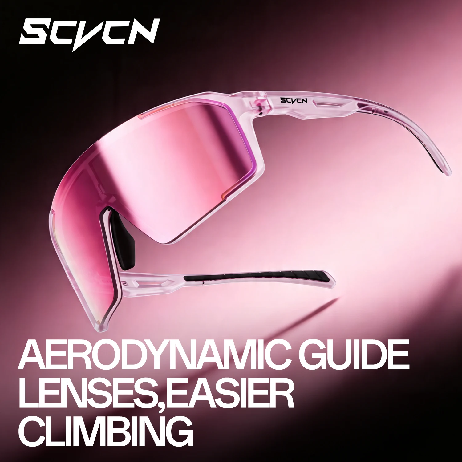 SCVCN Modische Sonnenbrille UV400 für Herren, Fahrradbrille, Damen-Sonnenbrille, Sportbrille für Straßenradfahren, Laufen, Wandern, Outdoor