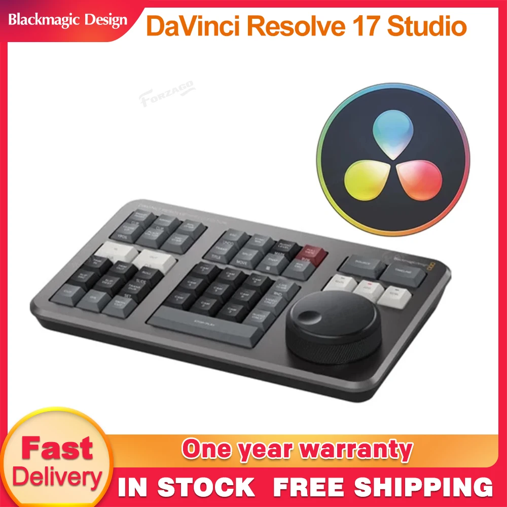 Blackmagic Design DaVinci Resolve 17 Studio with  Speed Editor (Activation Card) Instock