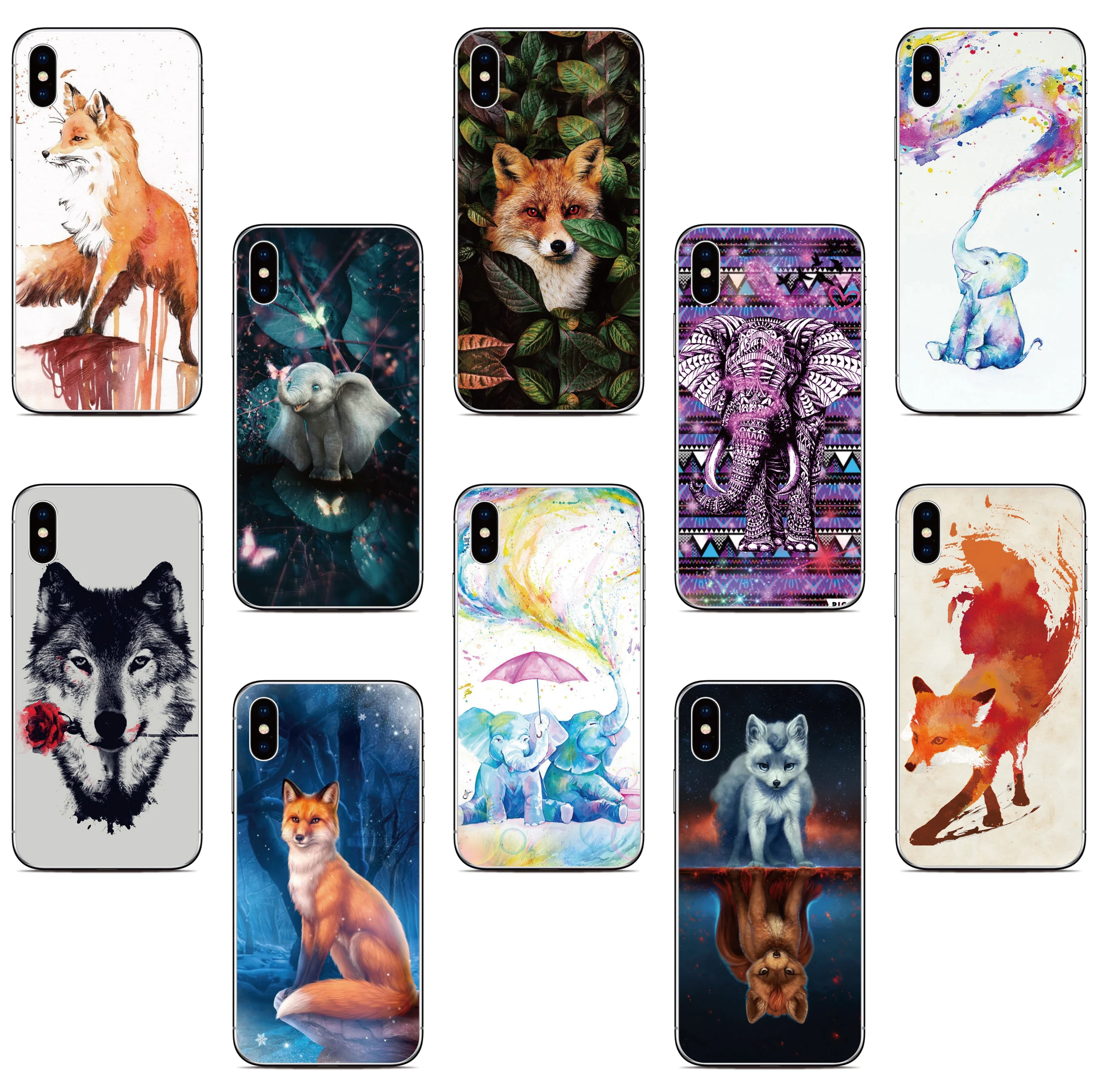 Fox Elephant Cover For LG Wing Velvet K22 K61 K62 K50 K51 K52 K40 Q6 Q7 Stylo 5 6 G8s G8X G6 G7 G8 V50 V60 ThinQ Phone Case