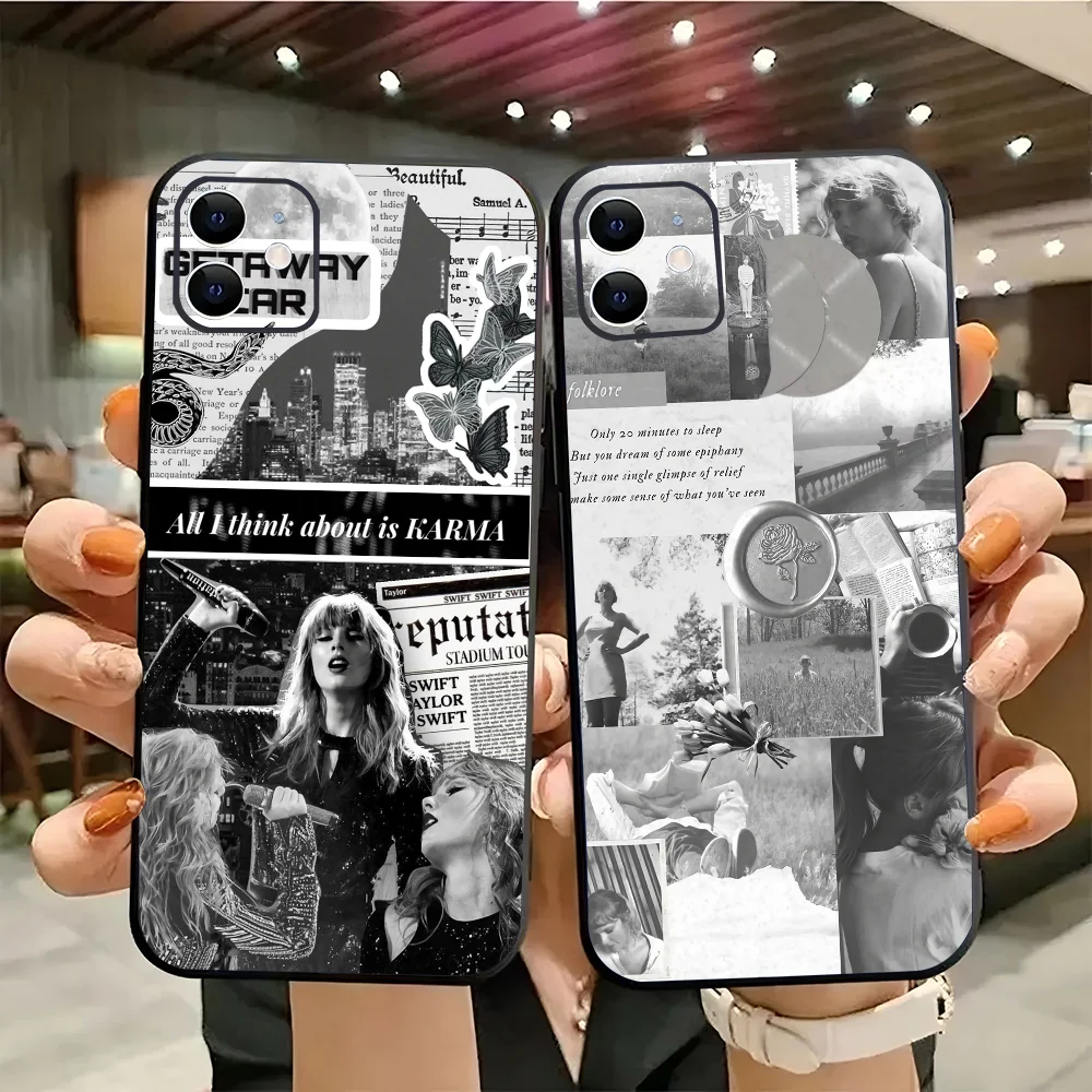 

1 шт., чехол для телефона T-Taylor Singer S-Swift Aesthetics, мягкий силиконовый чехол для iPhone 16, 15, 14, 13, 12, 11 Plus Pro Max Plus