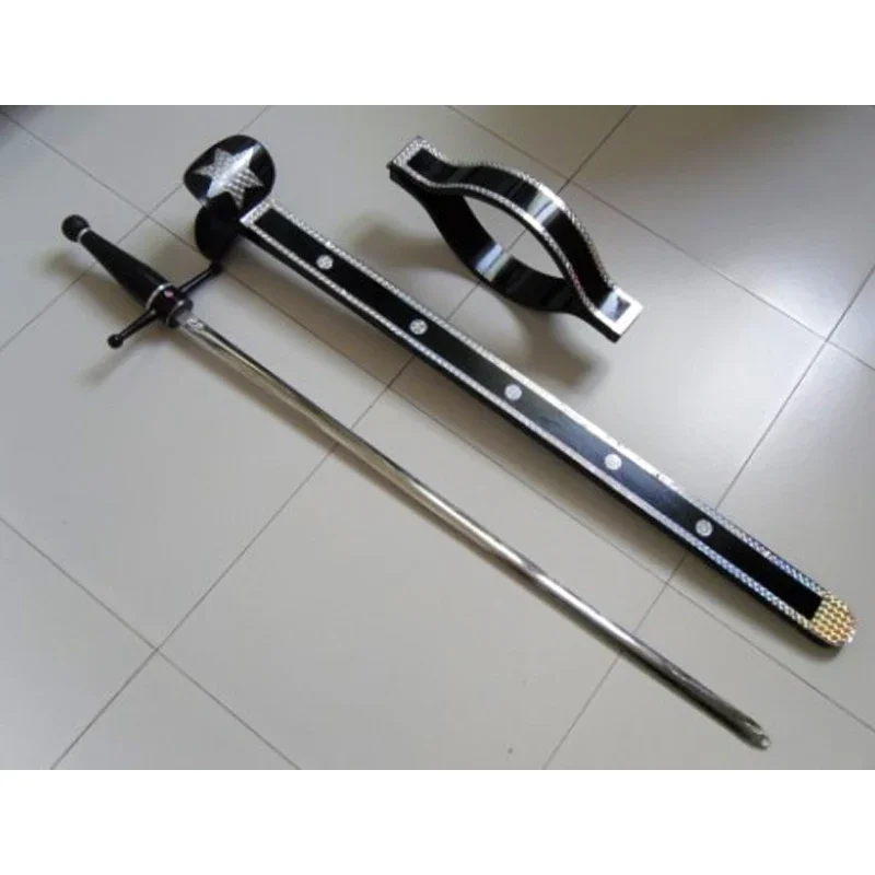 Ultimate Version Sword Thru Neck Illusion Magic Trick Stage Magic Professional Amazing Horror Party Magic Show