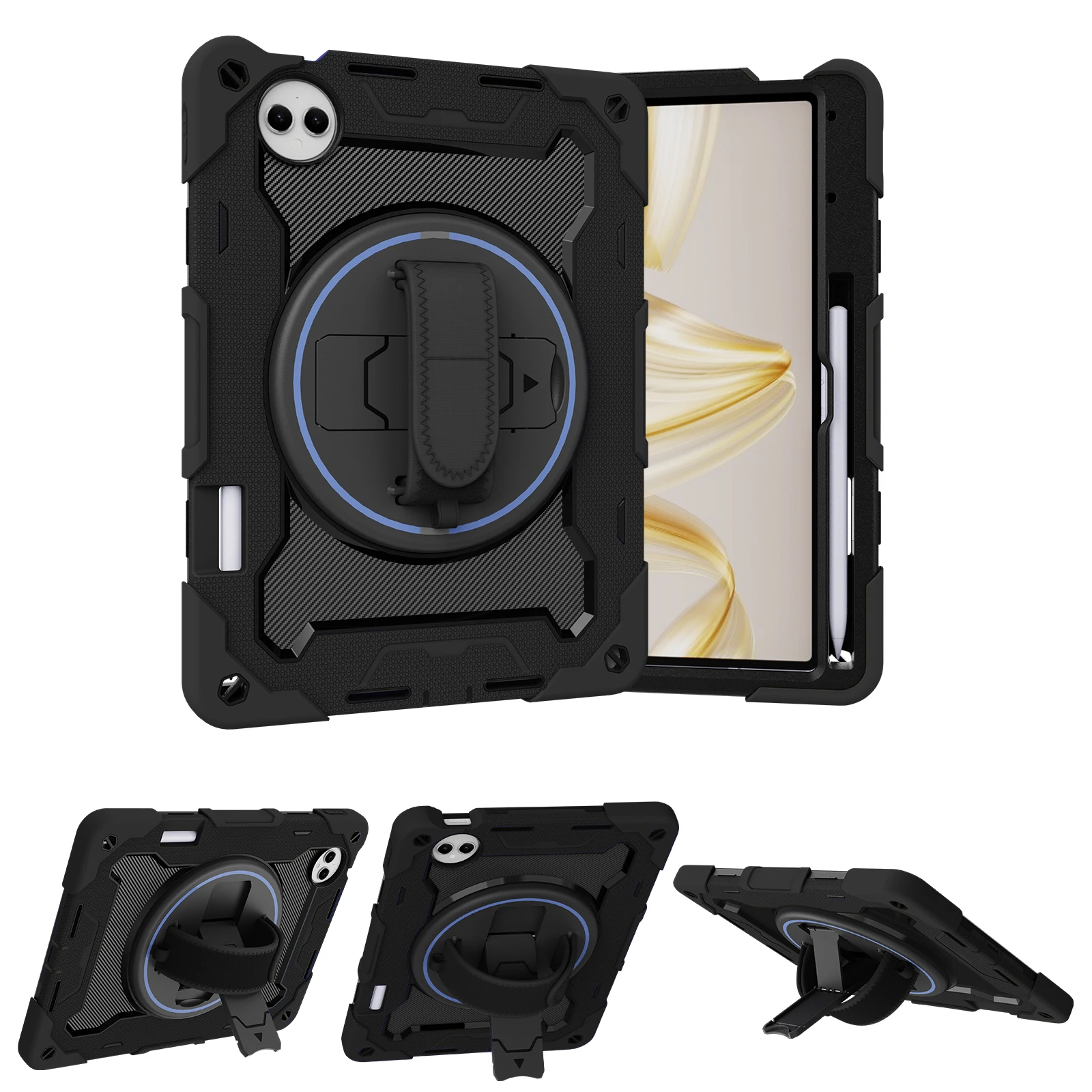 

360 Rotating Rugged Case Universal For Huawei MatePad Pro 12.2 2025 2024 MRDI-W09 MRO-W00 W09 W10 AL10 Heavy Duty Stand Cover