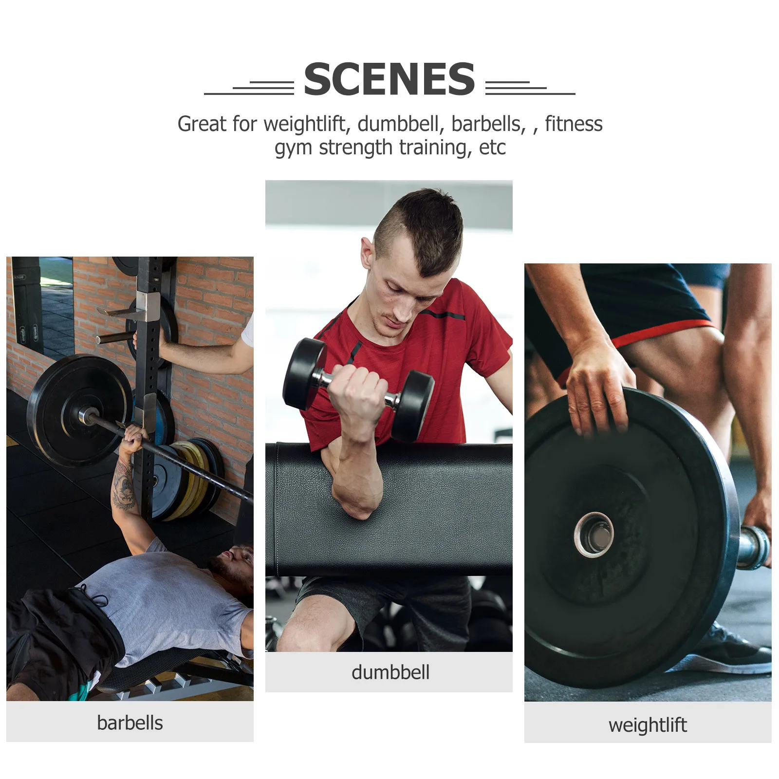 

1Pair Anti-Slip Sports Gloves 3D Palm Design for Weightlifting Training Gym Wrist Wrap Support Breathable Comfortable Size L