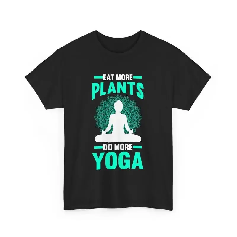 Vegetarian Vegetarian Vegan Veggie Eat More Plants Do Yoga T Shirt - Aliexpress Deal
