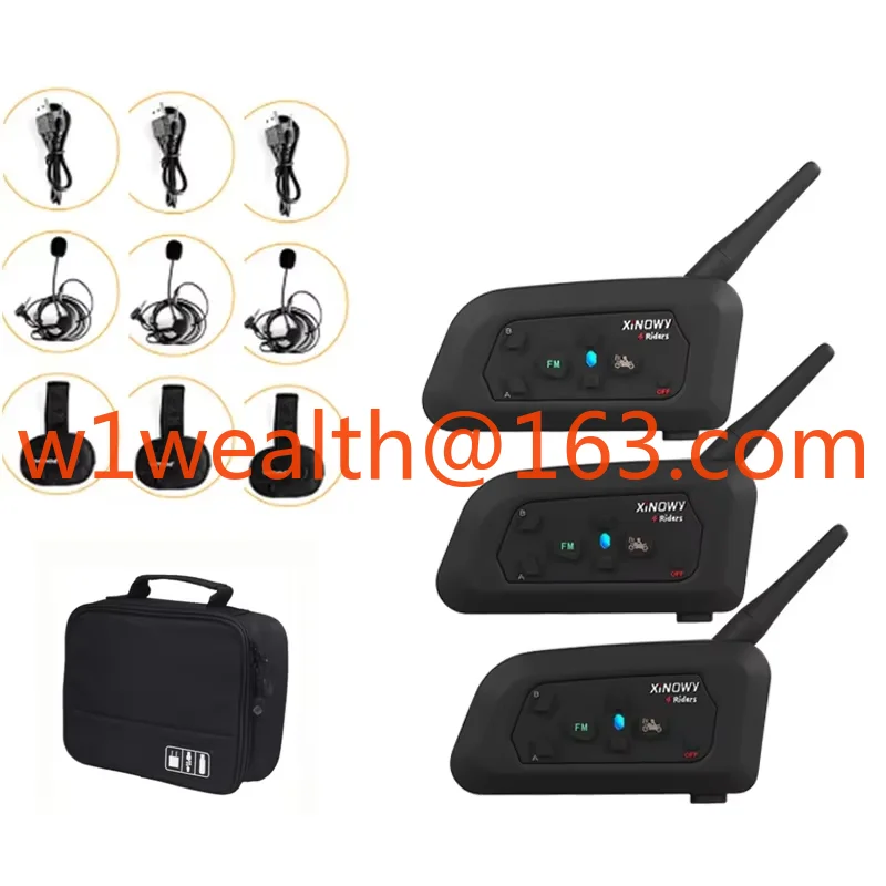 

3Pcs V4C Bluetooth dialogue machine full duplex football coach referee ear hanging headset referee headset