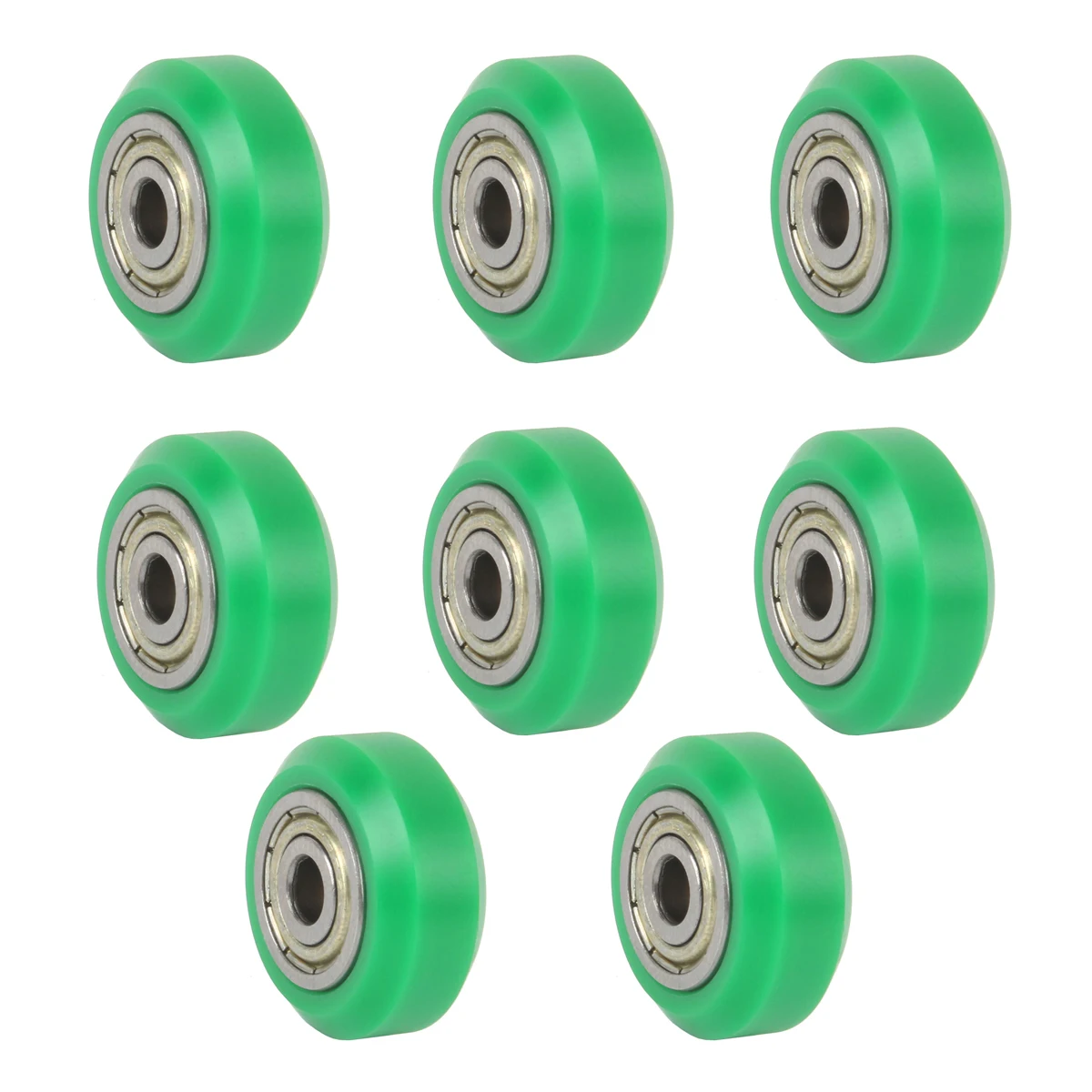 8pcs V Solid POM Wheels OD 24mm Rollers Gantry Pulley Double Bearings for Ender3 V2 Neo,Ender3 S1 / Pro,Ender5  3DPrinter(Green)