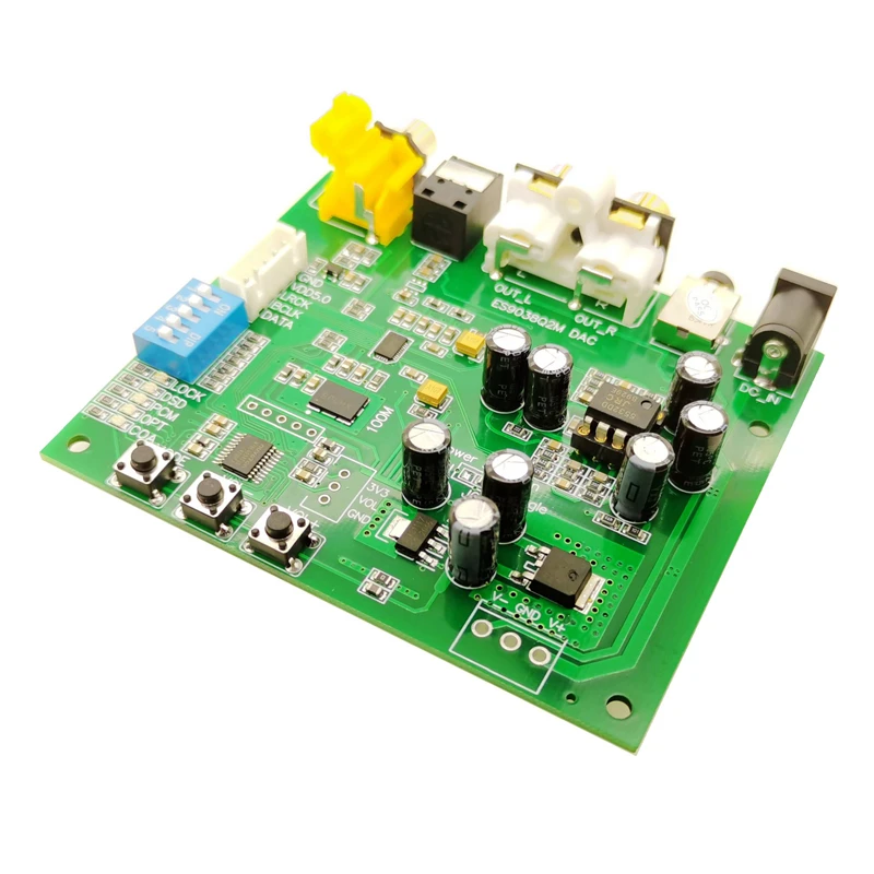 

DCB-008 ES9038Q2M I2S IIS DSD DOP coaxial fiber SPDIF digital audio DAC decoder board