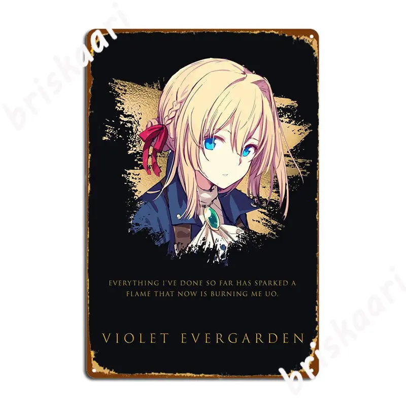 Violet Evergarden Metal Sign Cinema Kitchen Kitchen Custom Poster Tin Sign Posters