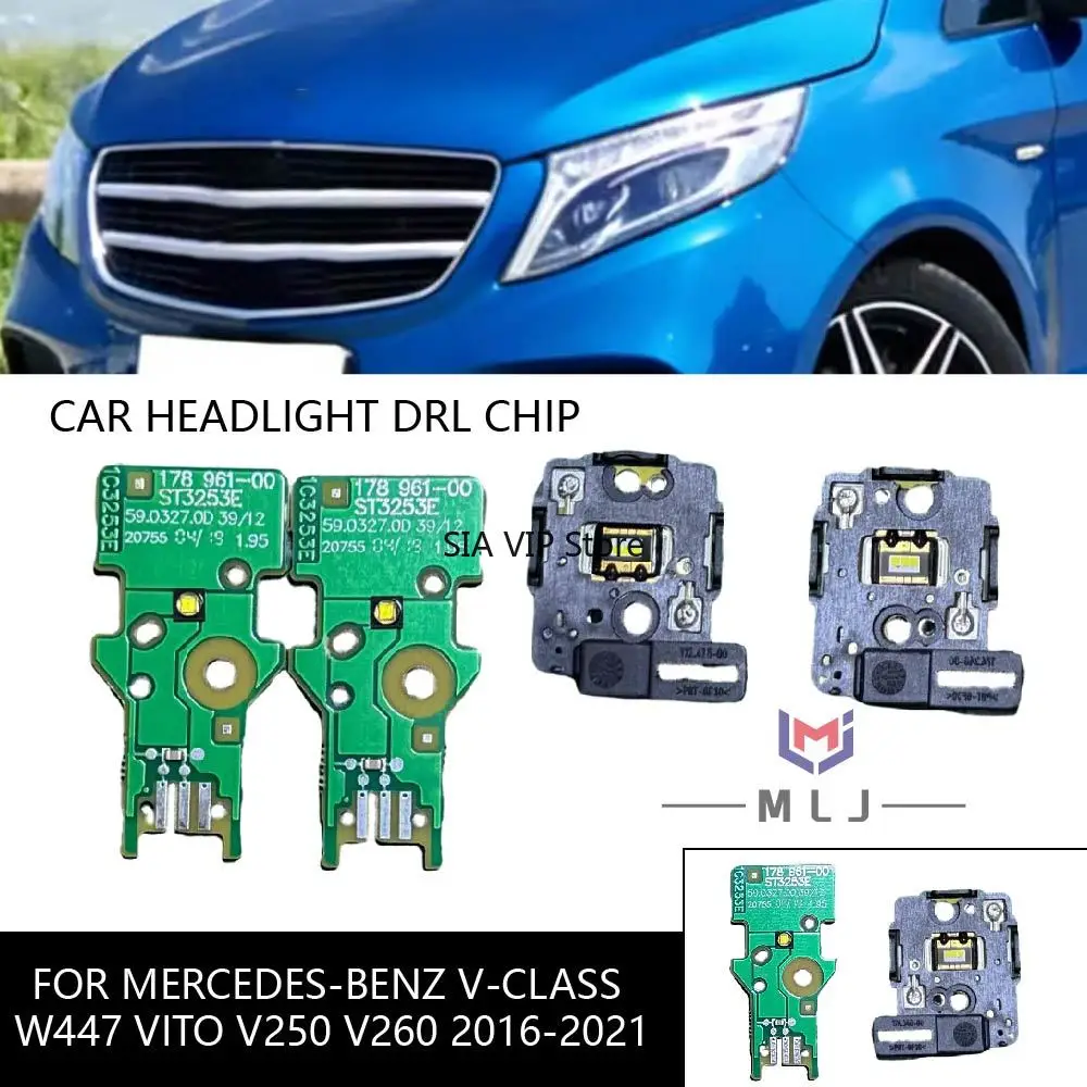 

White For Mercedes Benz E-Class W212 2016-2021 Car Accessories Headlight Chip LED Board Angel Eyes White Light Source DRL Chip