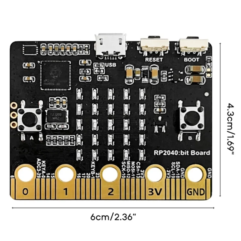 Nieuw - Voor Raspberry Pi RP2040 Development Board Micro: Bit Pico Development Board Grootte en poort Hoge compatibele Mini Bit Pico Boa