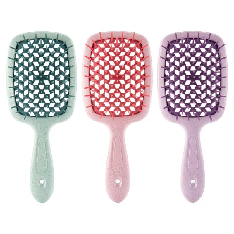Pente de almofada de ar oco, antiestático, seco e molhado, uso duplo, cabelo fofo, massagem na cabeça, pente de estilo de cabelo, escova de cabelo desembaraçadora