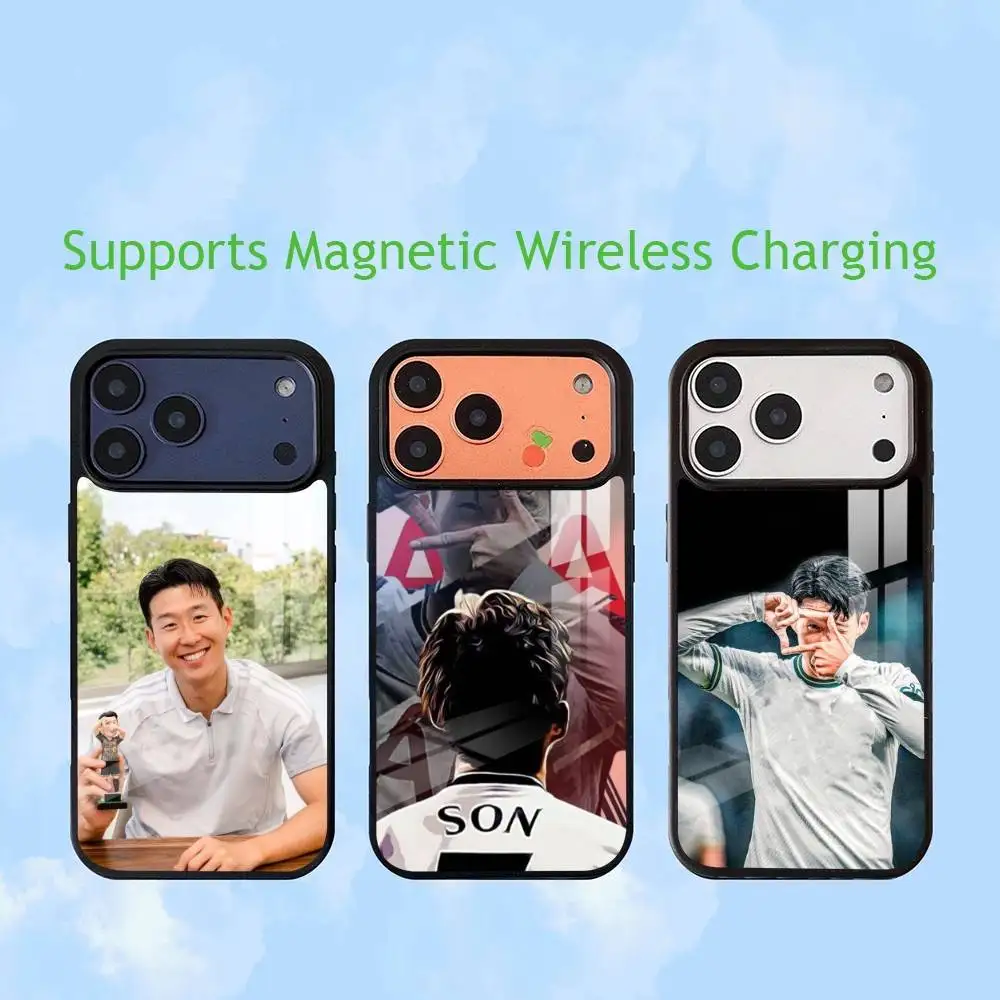 S-Son H-Heung-Min Football   Phone Case For iPhone17,16,15,14,13,12,11 Plus,Pro Allows magnetic wireless charging