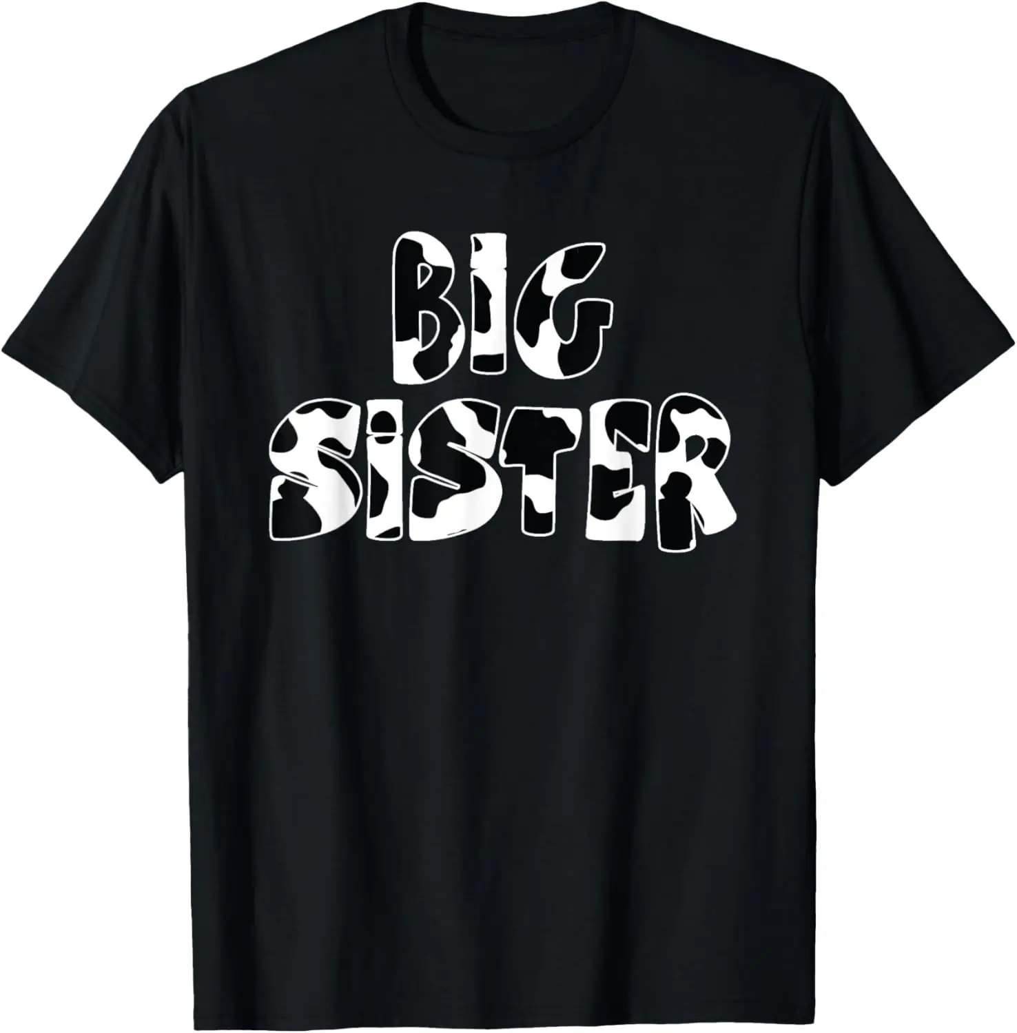 Big Sister Cow Print Cow Pattern T-Shirt