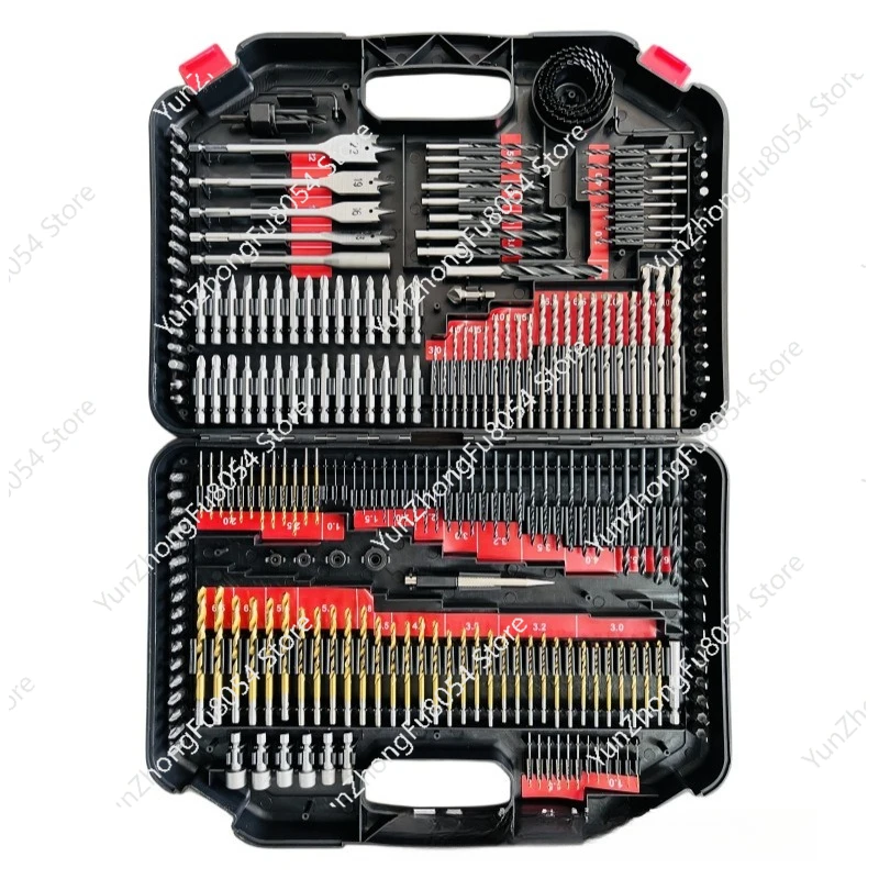 

Household 246-piece Set of Drill Set, Hole Opener, Twist Drill Bit, Cement Drill, Woodworking Flat Drill Set
