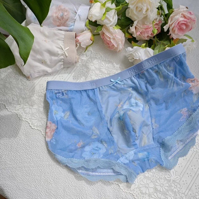 Boxer Brief Pack Cotton - Sous-vêtements pour hommes, dentelle florale, nœud,