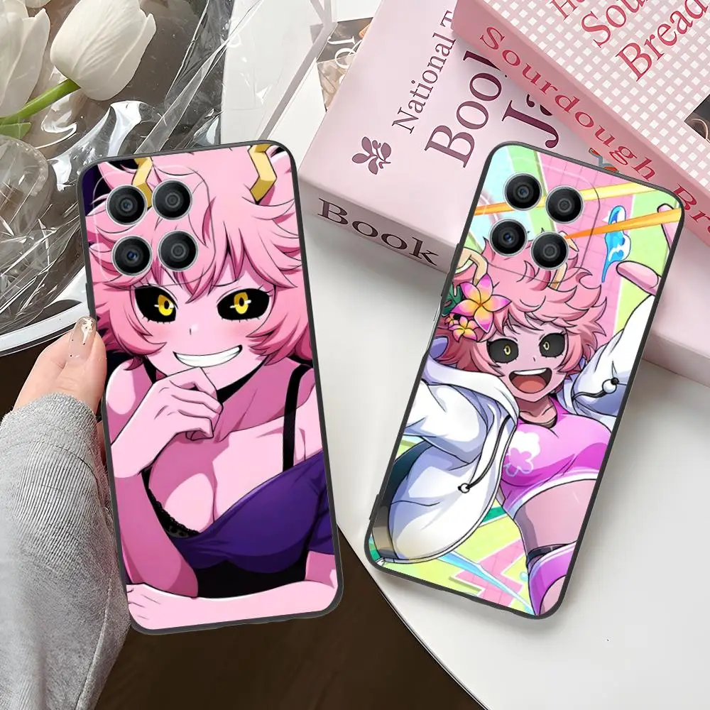 

Hero Academia Mina Ashido Phone Case for Honor 90 80 70 60 50 30 20 10 9 8 7 Pro S SE Lite 5G Colour Printing Protective Luxury